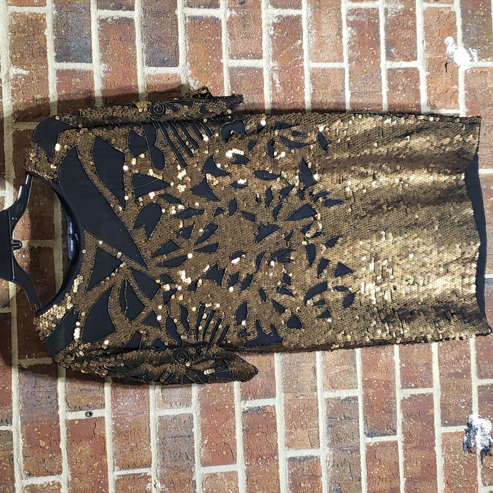 FRENCH CONNECTION MINI SEQUINS DRESS.